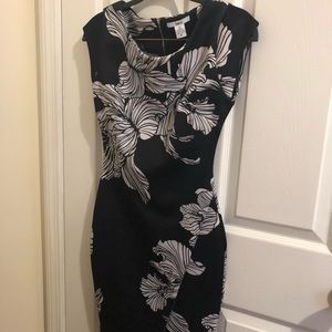 Black + White Midi Dress